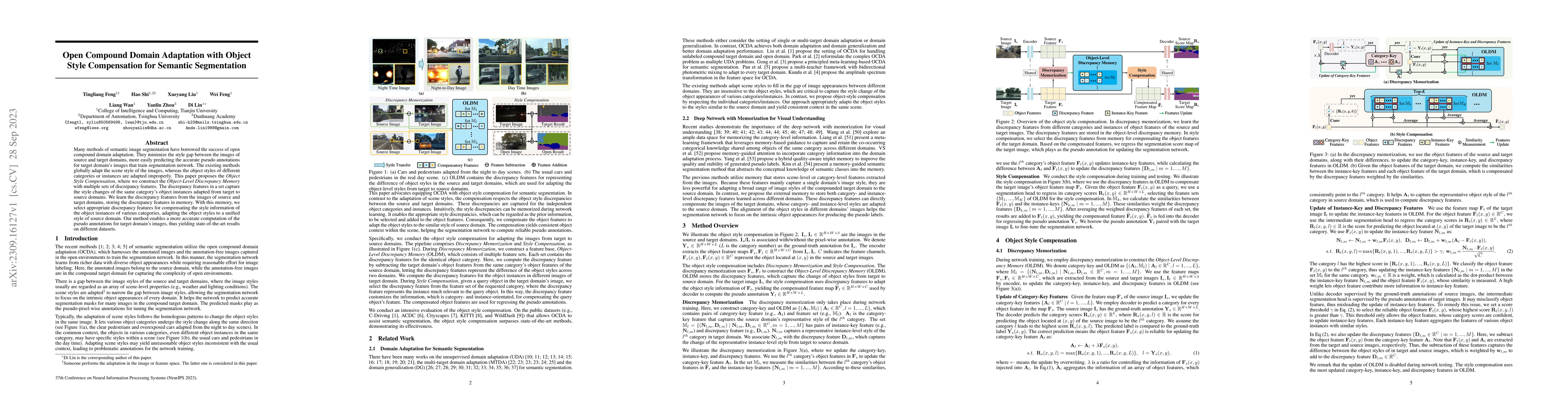 Thumbnail for Open Compound Domain Adaptation with Object Style Compensation for
  Semantic Segmentation