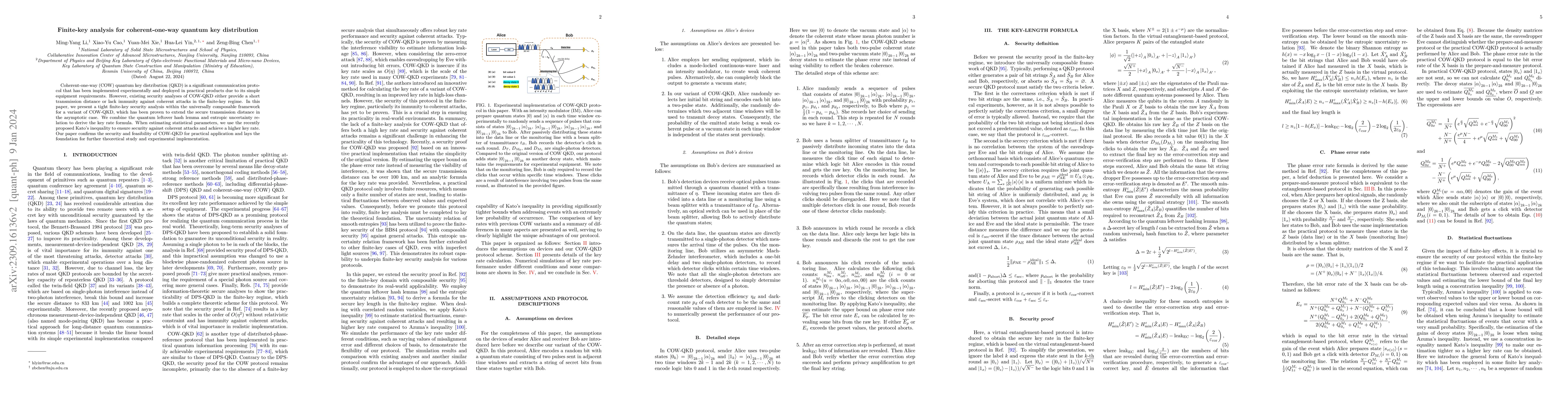 Thumbnail for Finite-Key Analysis for Coherent One-Way Quantum Key Distribution