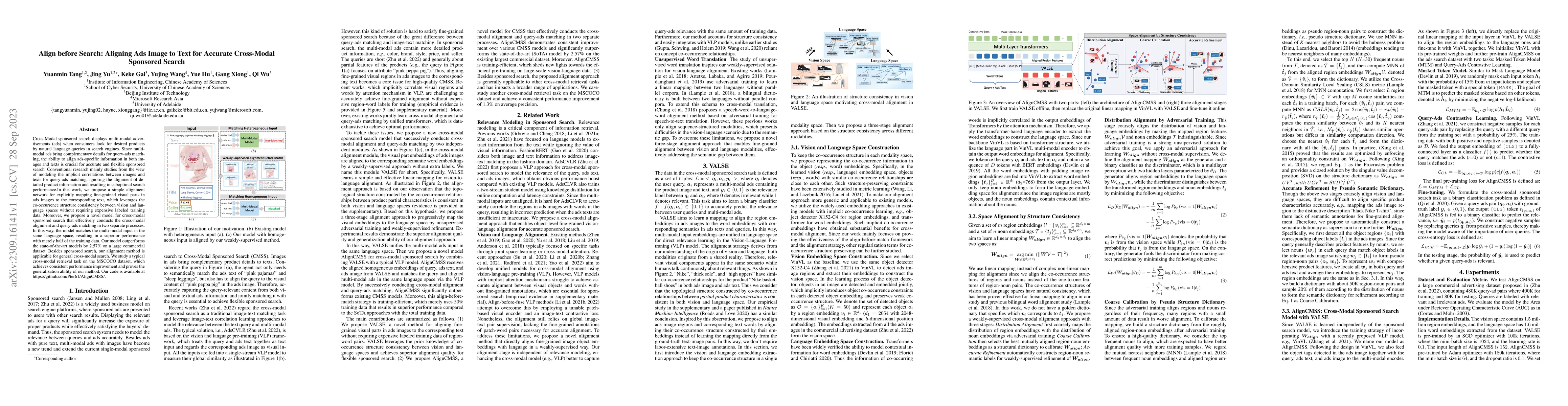 Thumbnail for Align before Search: Aligning Ads Image to Text for Accurate Cross-Modal
  Sponsored Search