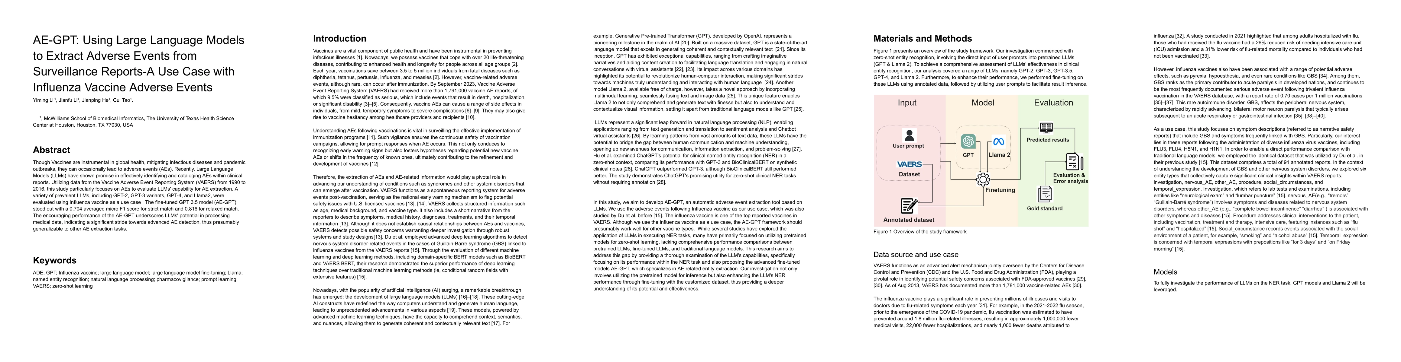 Thumbnail for AE-GPT: Using Large Language Models to Extract Adverse Events from
  Surveillance Reports-A Use Case with Influenza Vaccine Adverse Events
