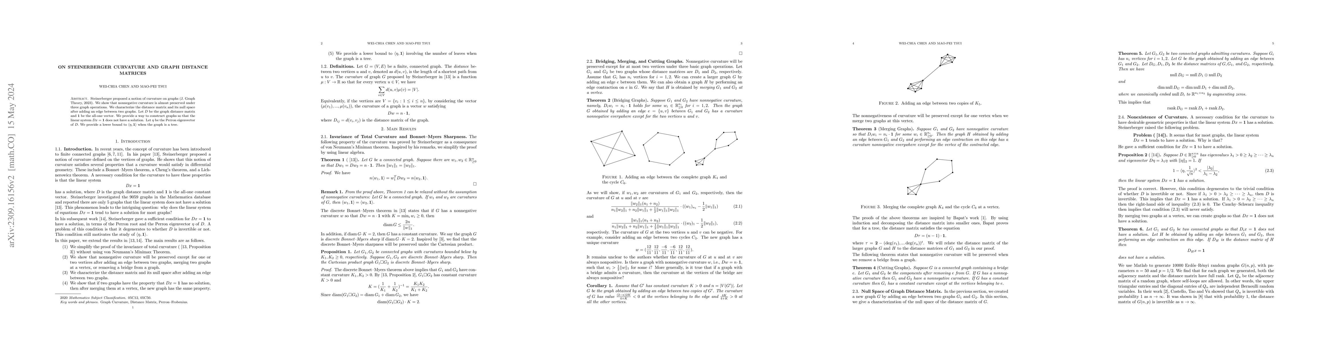 Thumbnail for On Steinerberger Curvature and Graph Distance Matrices