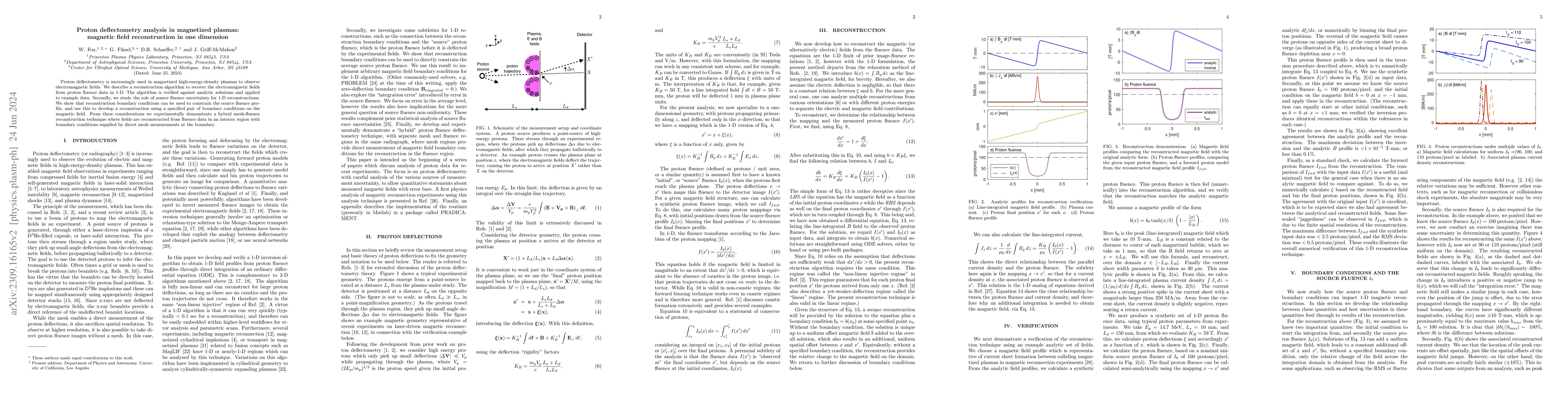 Thumbnail for Proton deflectometry analysis in magnetized plasmas: magnetic field
  reconstruction in one dimension