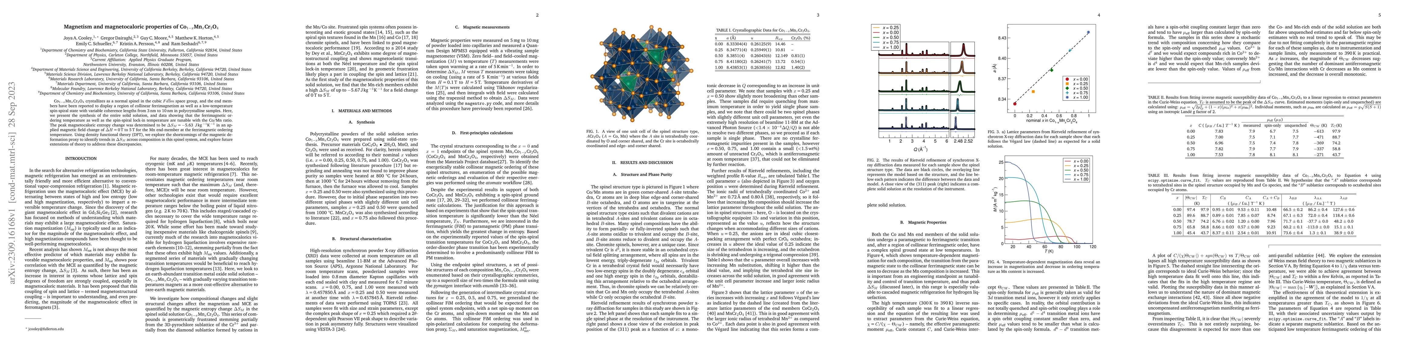 Thumbnail for Magnetism and magnetocaloric properties of Co$_{1-x}$Mn$_x$Cr$_2$O$_4$