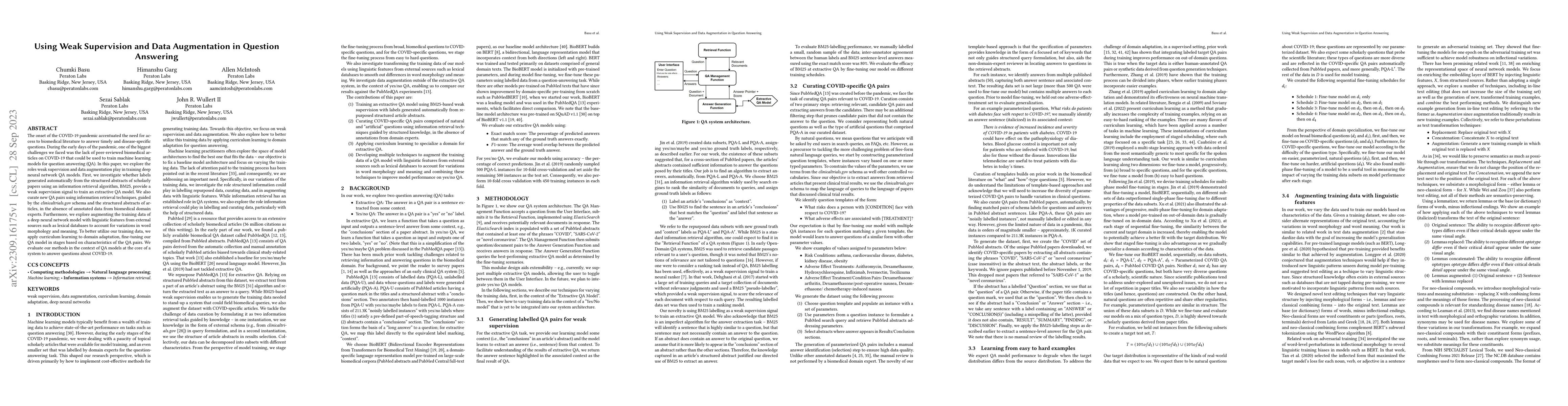 Thumbnail for Using Weak Supervision and Data Augmentation in Question Answering