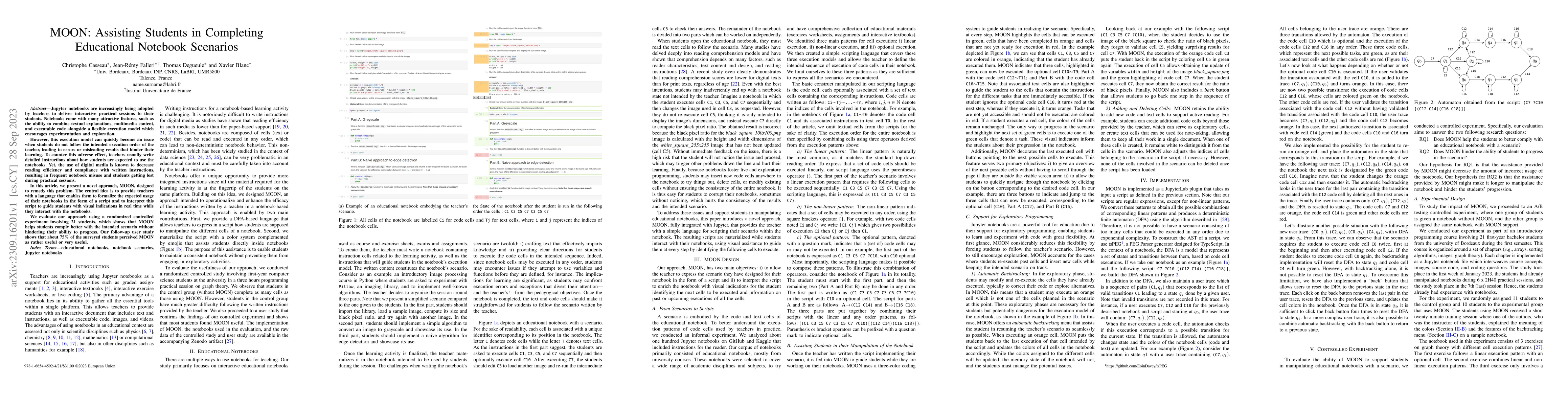 Thumbnail for MOON: Assisting Students in Completing Educational Notebook Scenarios