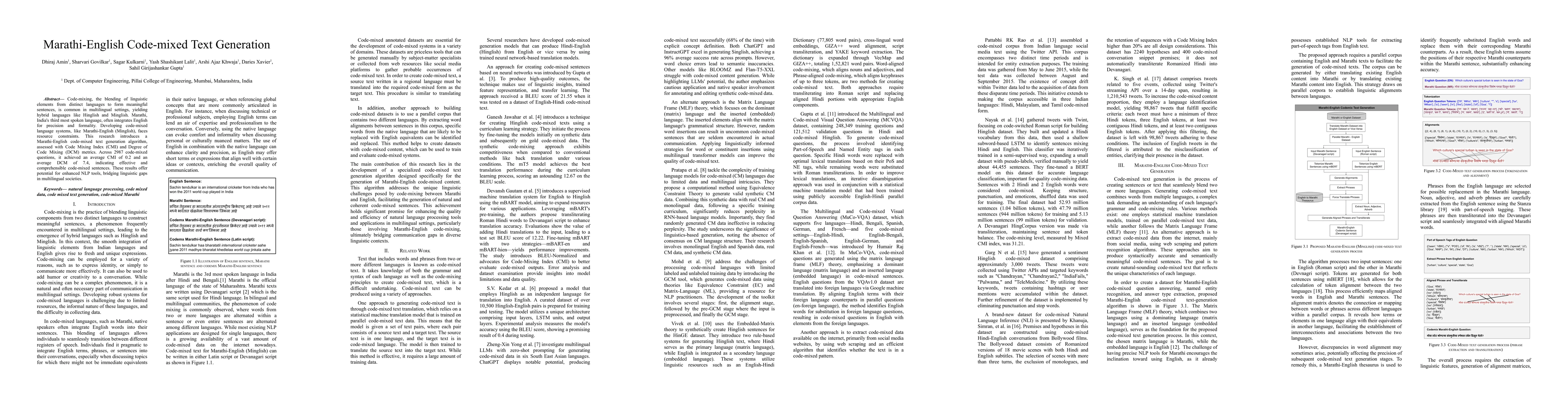 Thumbnail for Marathi-English Code-mixed Text Generation