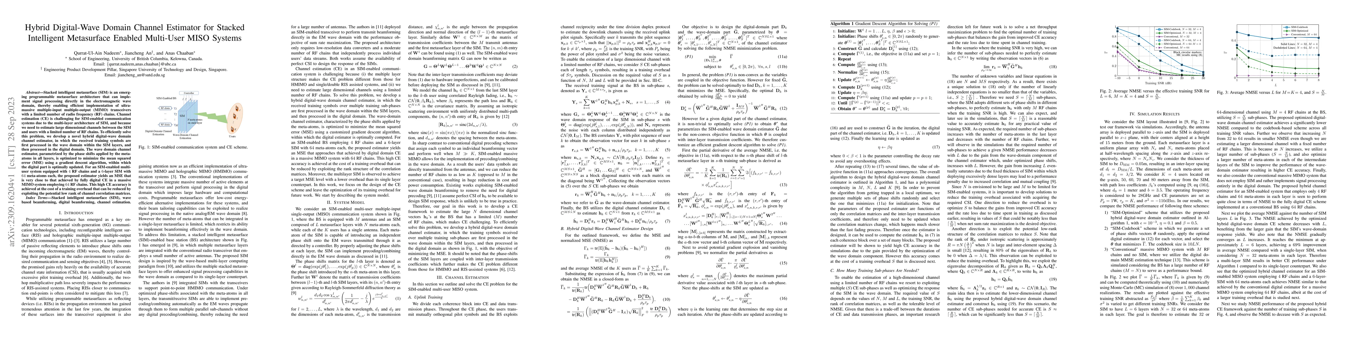 Thumbnail for Hybrid Digital-Wave Domain Channel Estimator for Stacked Intelligent
  Metasurface Enabled Multi-User MISO Systems