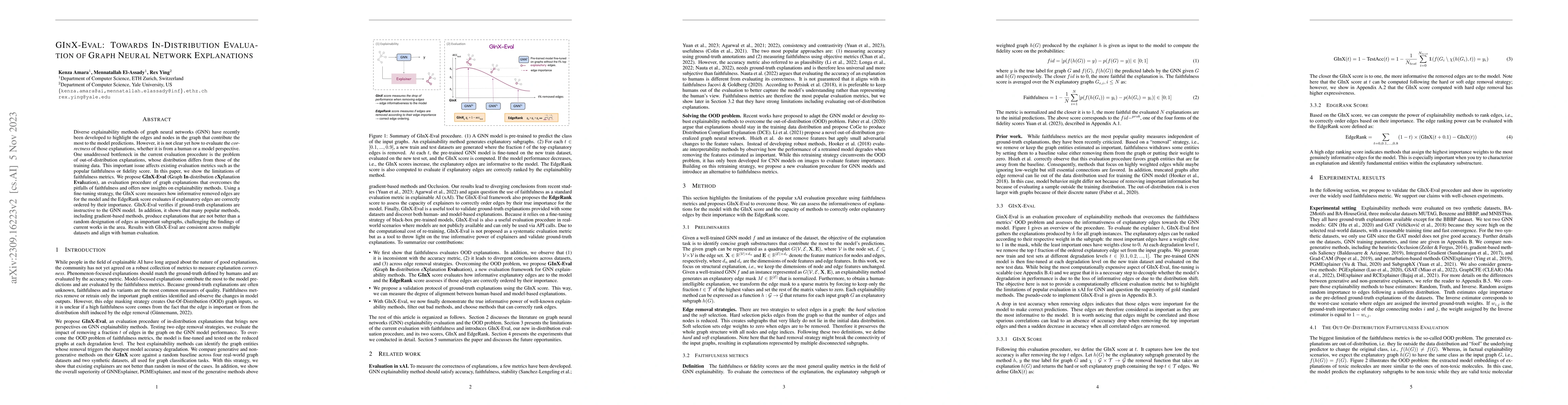 Thumbnail for GInX-Eval: Towards In-Distribution Evaluation of Graph Neural Network
  Explanations