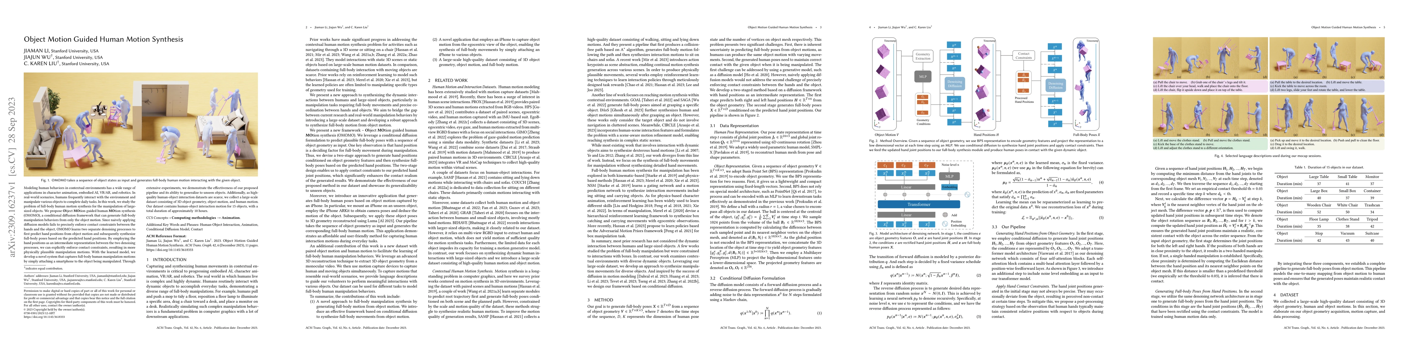 Thumbnail for Object Motion Guided Human Motion Synthesis