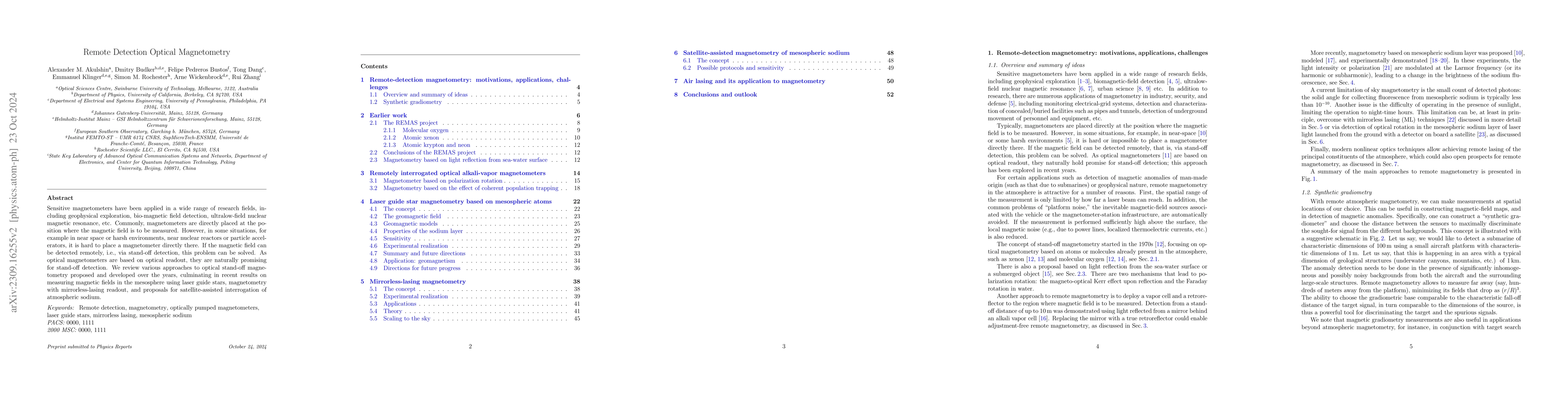 Thumbnail for Remote Detection Optical Magnetometry