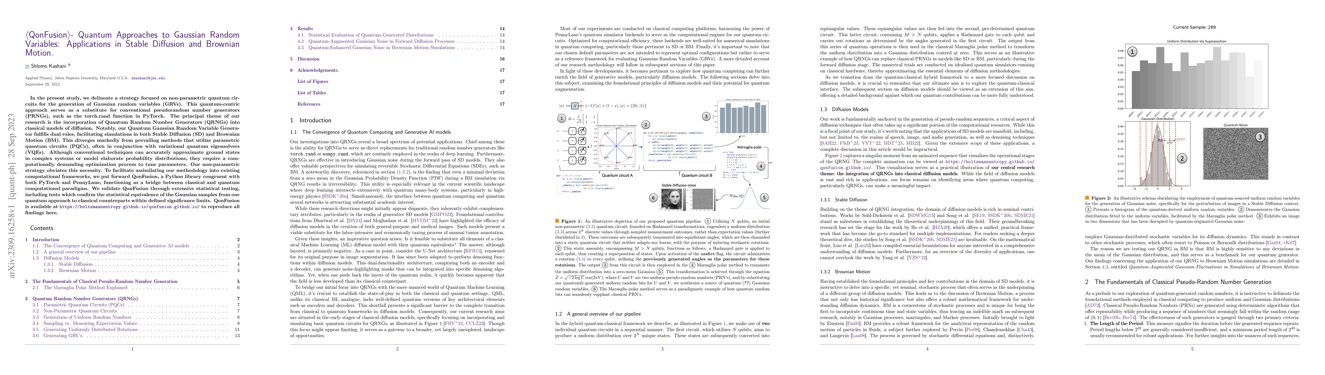 Thumbnail for QonFusion -- Quantum Approaches to Gaussian Random Variables:
  Applications in Stable Diffusion and Brownian Motion