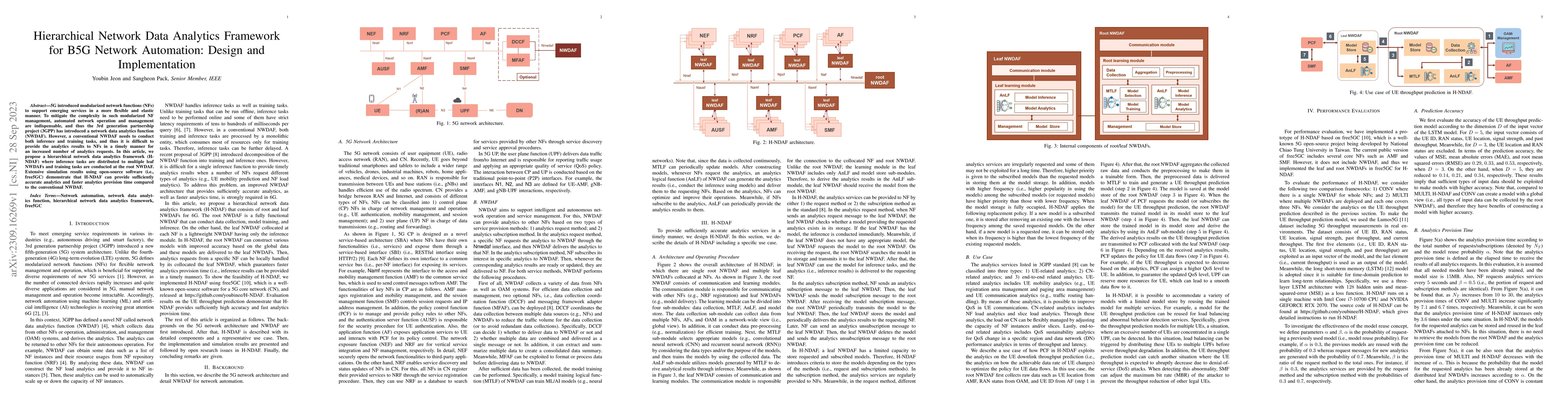 Thumbnail for Hierarchical Network Data Analytics Framework for B5G Network
  Automation: Design and Implementation