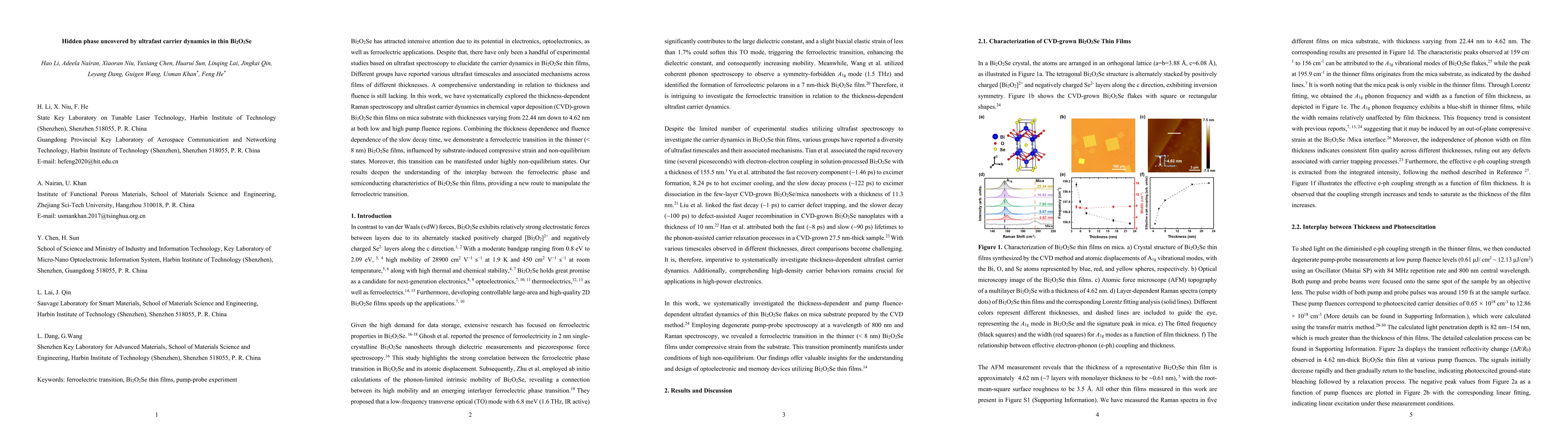 Thumbnail for Hidden phase uncovered by ultrafast carrier dynamics in thin Bi2O2Se