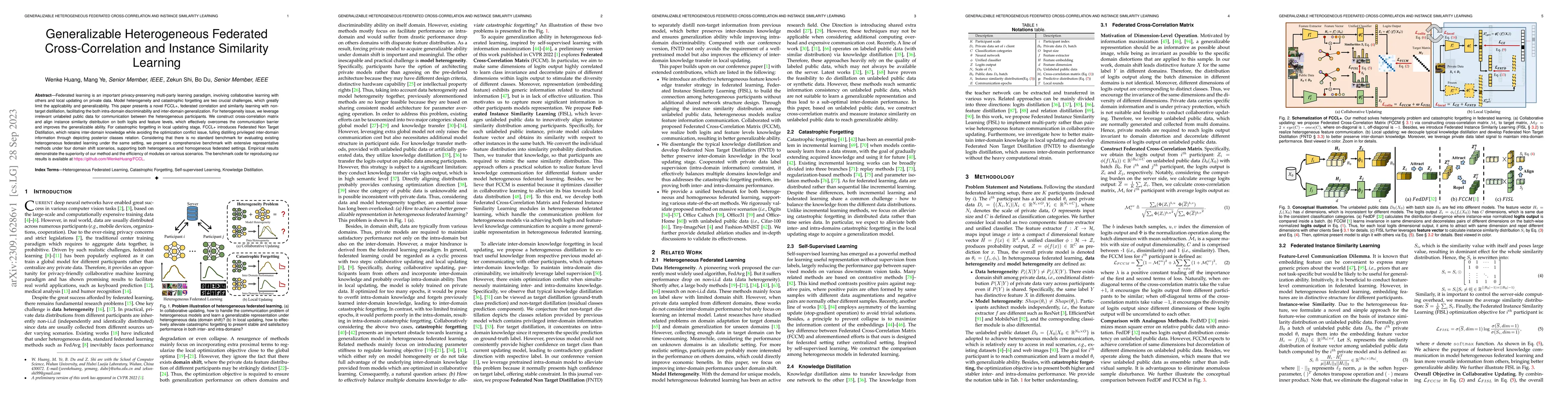 Thumbnail for Generalizable Heterogeneous Federated Cross-Correlation and Instance
  Similarity Learning