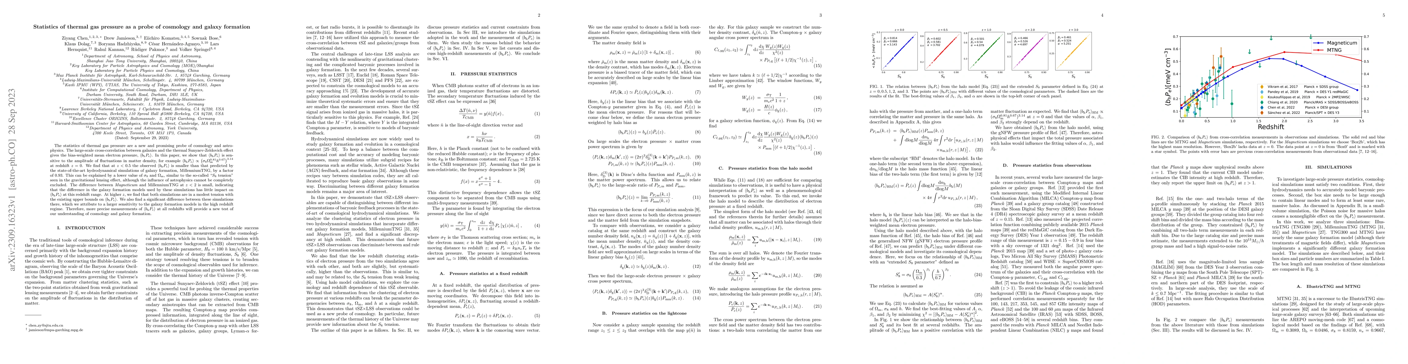 Thumbnail for Statistics of thermal gas pressure as a probe of cosmology and galaxy
  formation