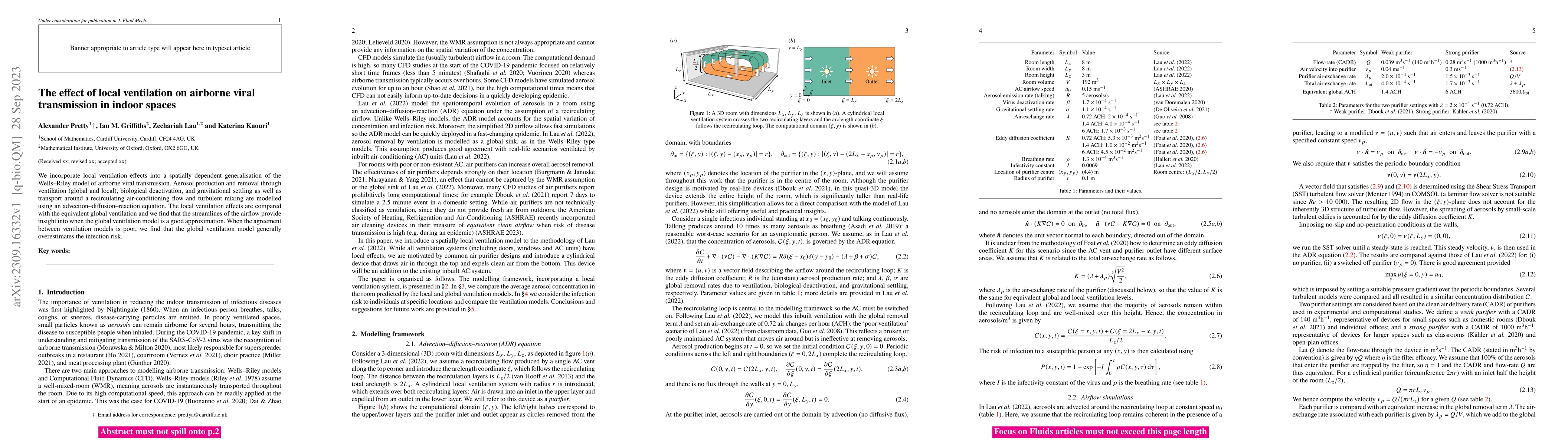 Thumbnail for The effect of local ventilation on airborne viral transmission in indoor
  spaces