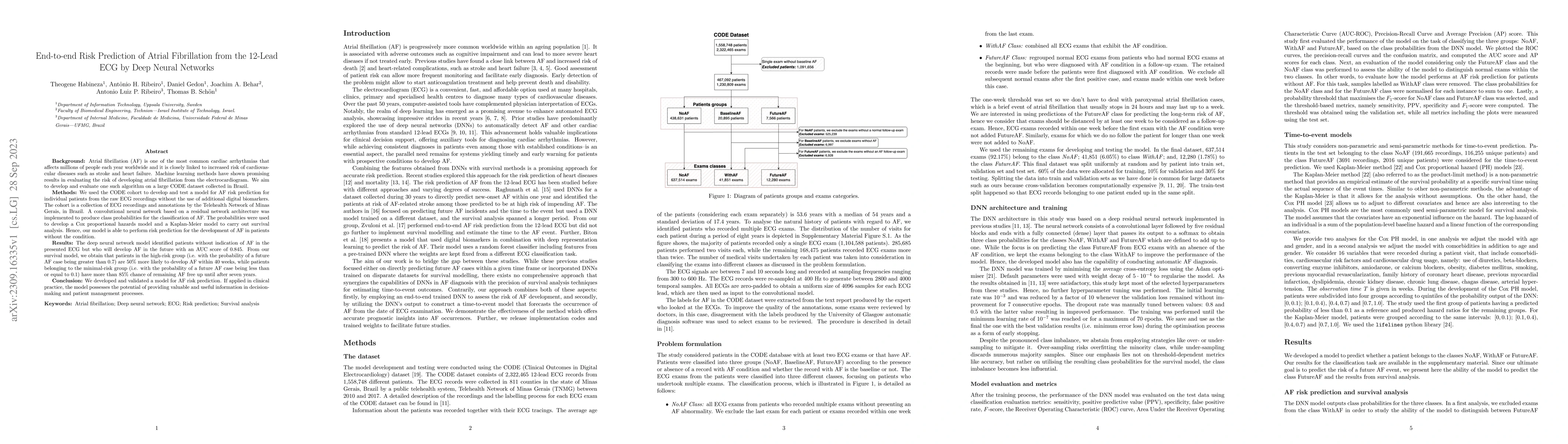 Thumbnail for End-to-end Risk Prediction of Atrial Fibrillation from the 12-Lead ECG
  by Deep Neural Networks