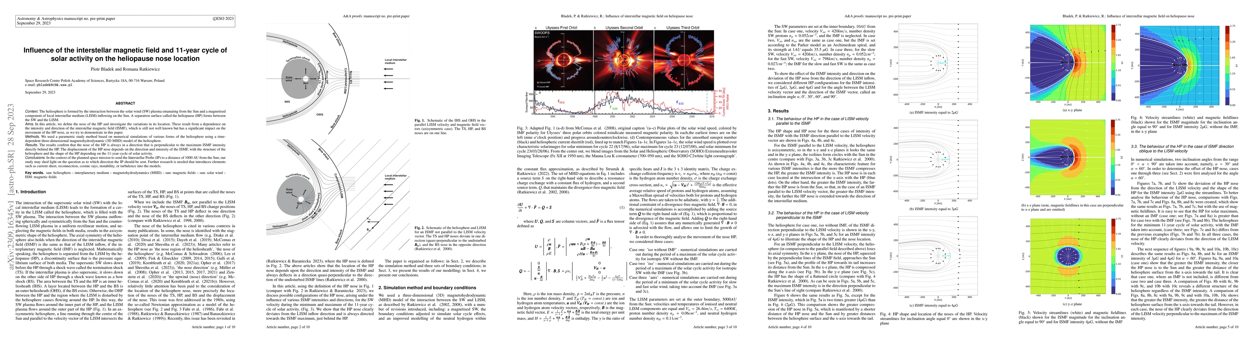 Thumbnail for Influence of the interstellar magnetic field and 11-year cycle of solar
  activity on the heliopause nose location