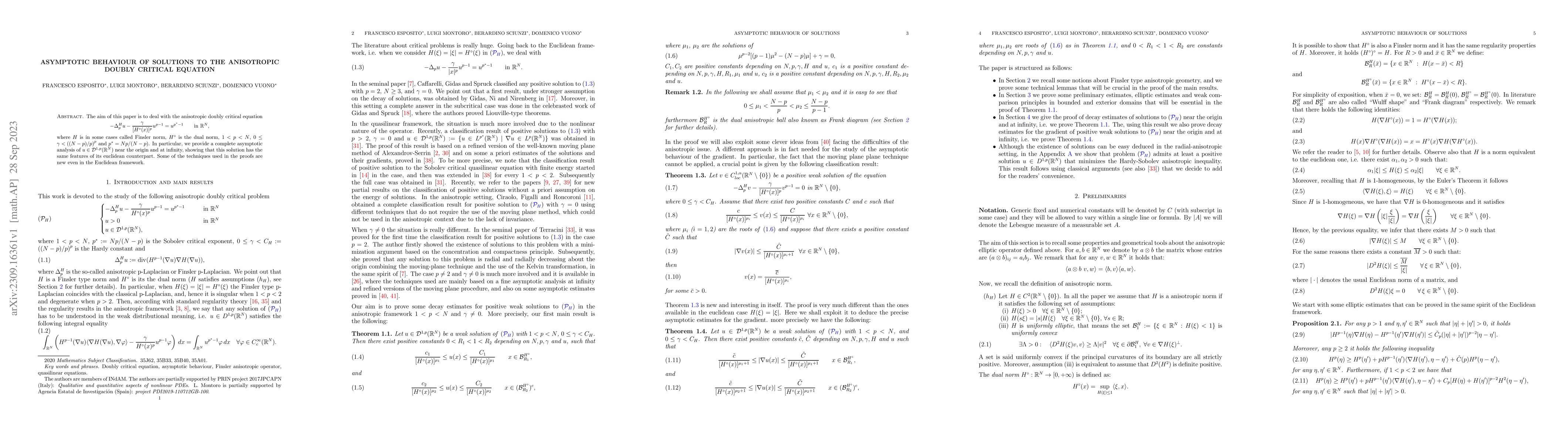 Thumbnail for Asymptotic behaviour of solutions to the anisotropic doubly critical
  equation