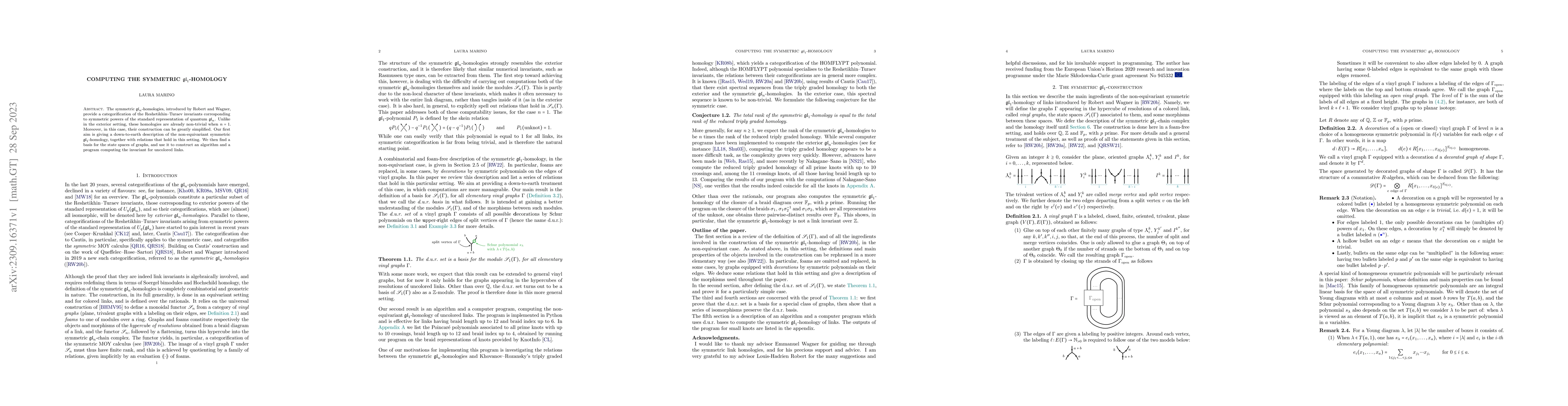 Thumbnail for Computing the symmetric $\mathfrak{gl}_1$-homology