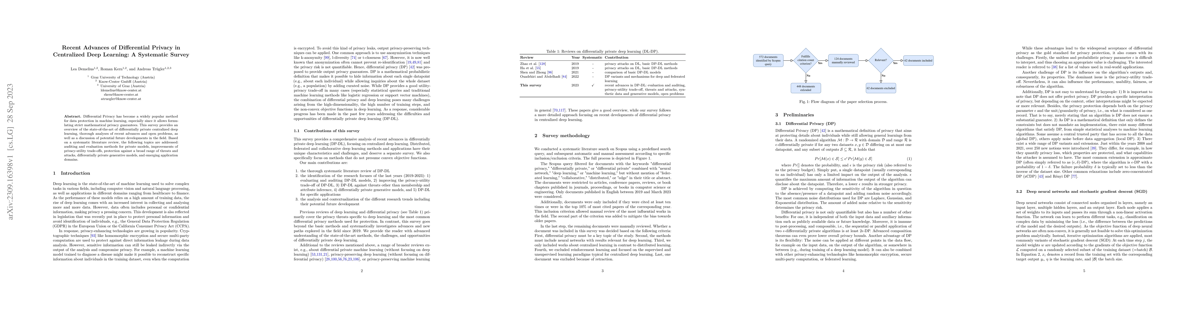 Thumbnail for Recent Advances of Differential Privacy in Centralized Deep Learning: A
  Systematic Survey