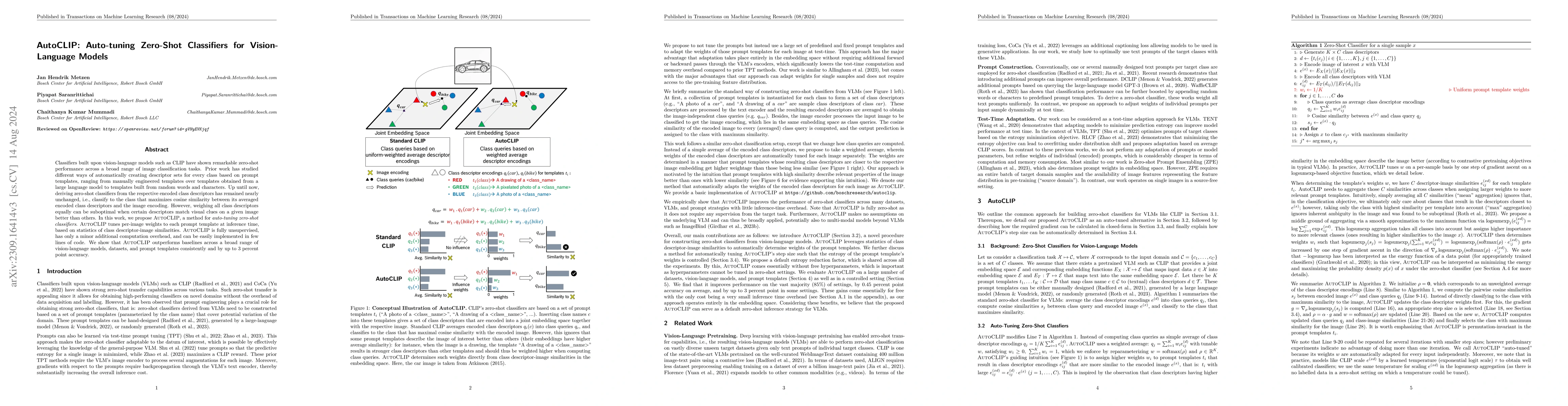 Thumbnail for AutoCLIP: Auto-tuning Zero-Shot Classifiers for Vision-Language Models
