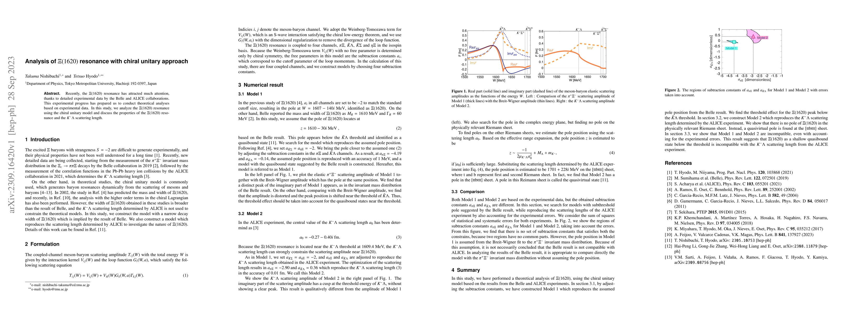 Thumbnail for Analysis of $\Xi(1620)$ resonance with chiral unitary approach
