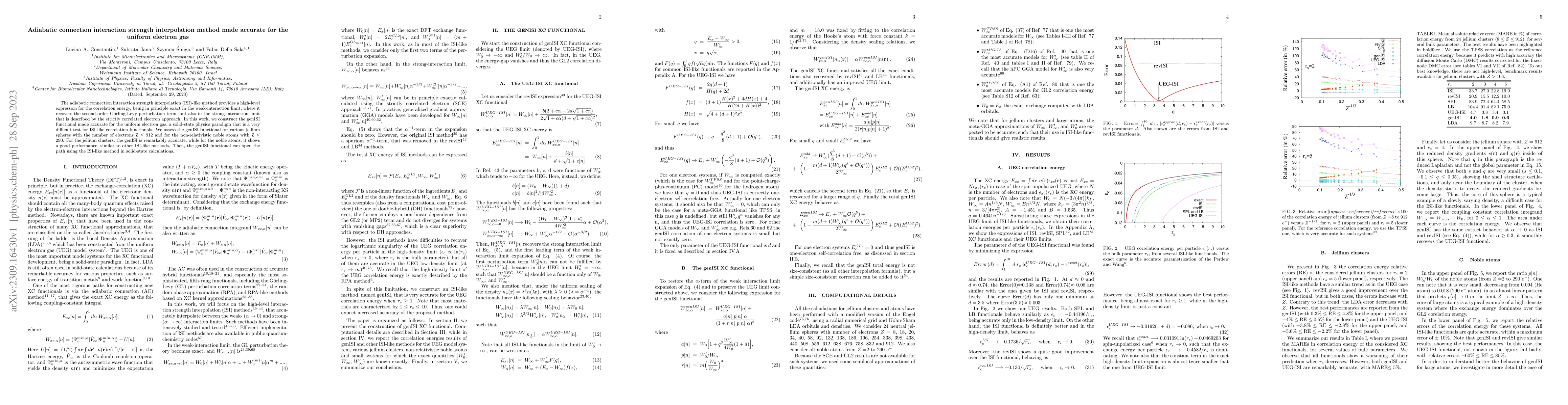 Thumbnail for Adiabatic connection interaction strength interpolation method made
  accurate for the uniform electron gas