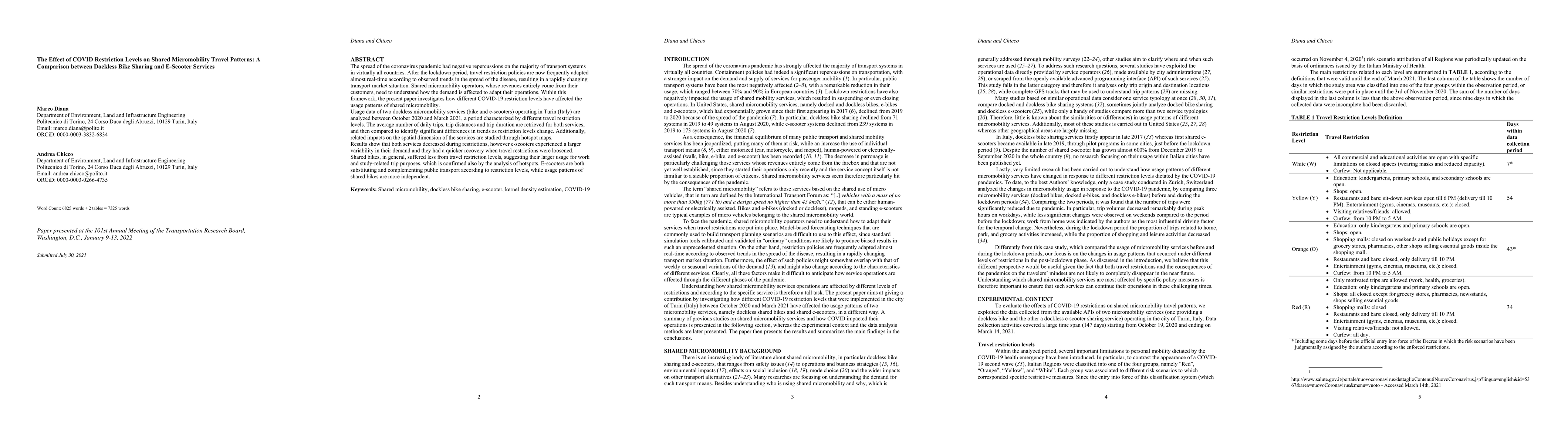 Thumbnail for The effect of COVID restriction levels on shared micromobility travel
  patterns: A comparison between dockless bike sharing and e-scooter services