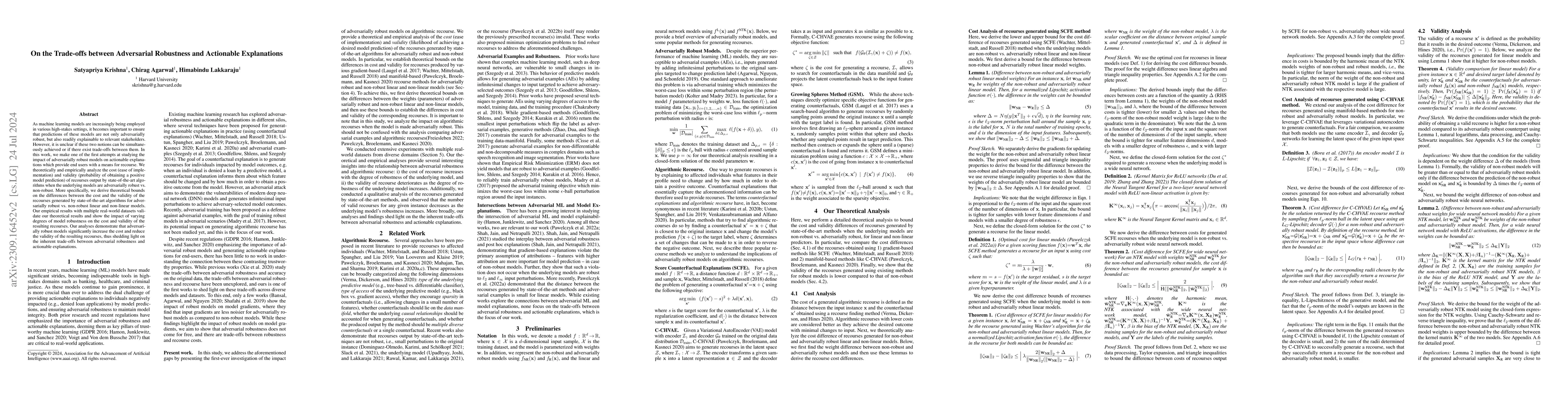 Thumbnail for On the Trade-offs between Adversarial Robustness and Actionable
  Explanations