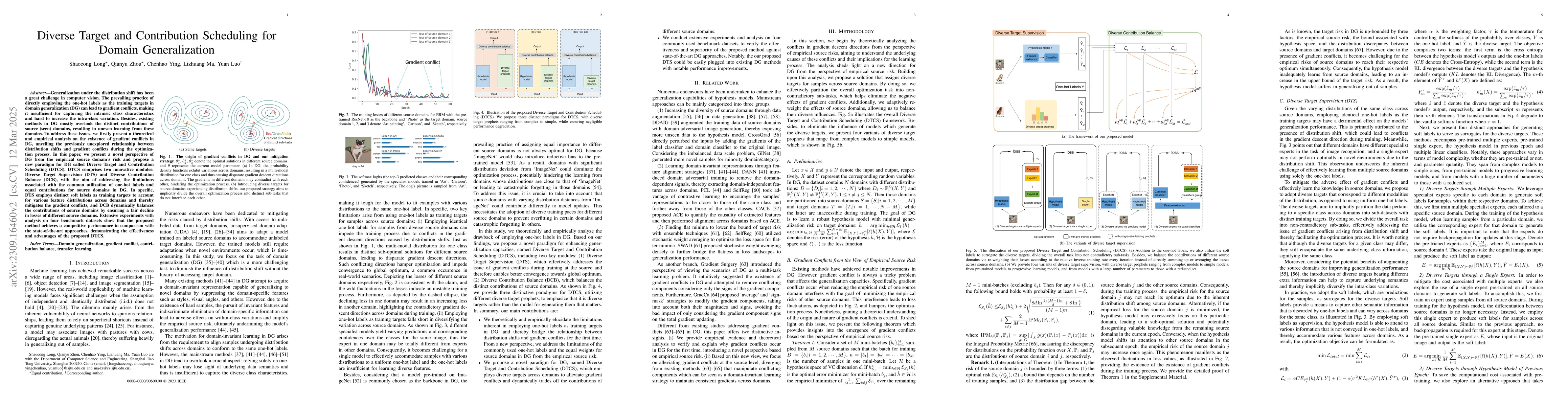 Thumbnail for Diverse Target and Contribution Scheduling for Domain Generalization