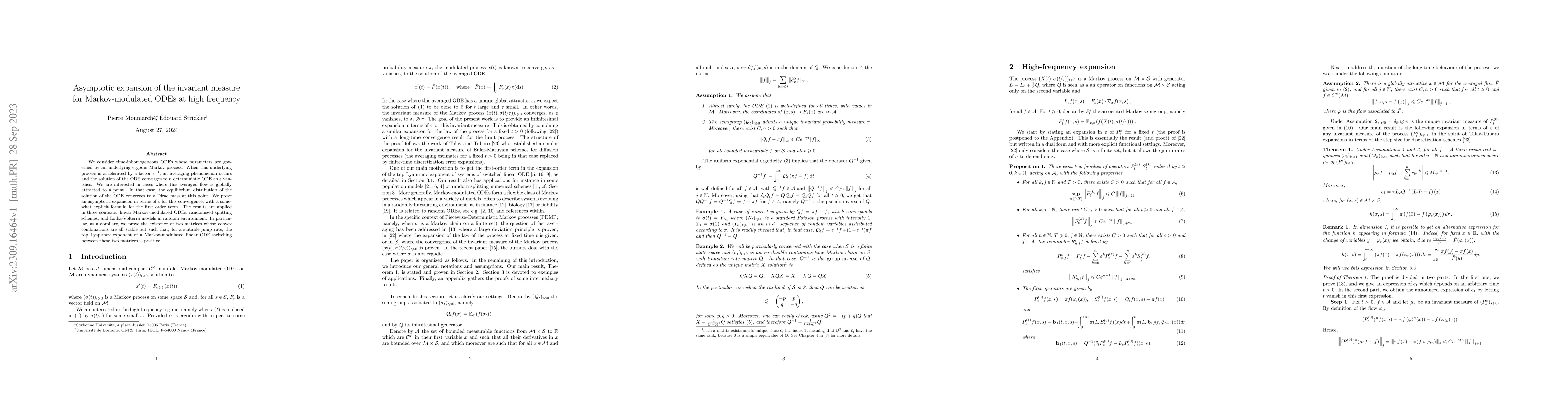 Thumbnail for Asymptotic expansion of the invariant measurefor Markov-modulated ODEs
  at high frequency