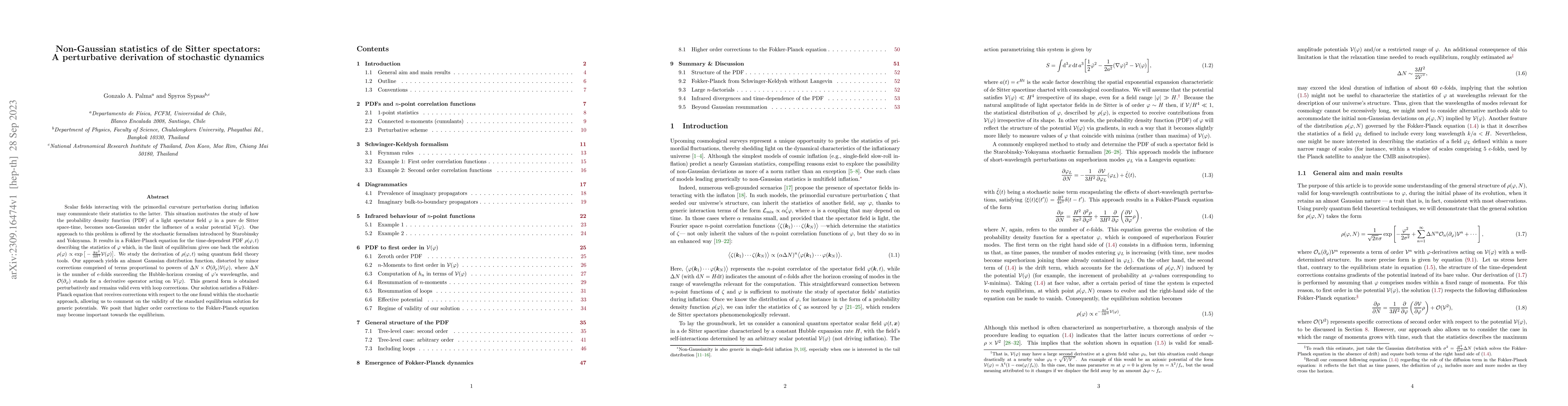 Thumbnail for Non-Gaussian statistics of de Sitter spectators: A perturbative
  derivation of stochastic dynamics