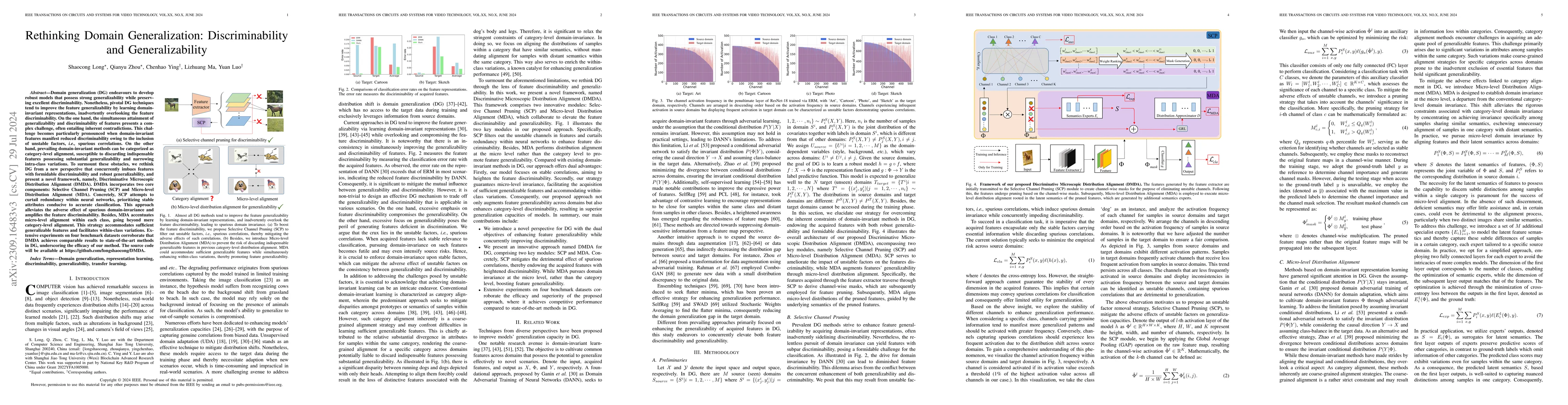 Thumbnail for Rethinking Domain Generalization: Discriminability and Generalizability