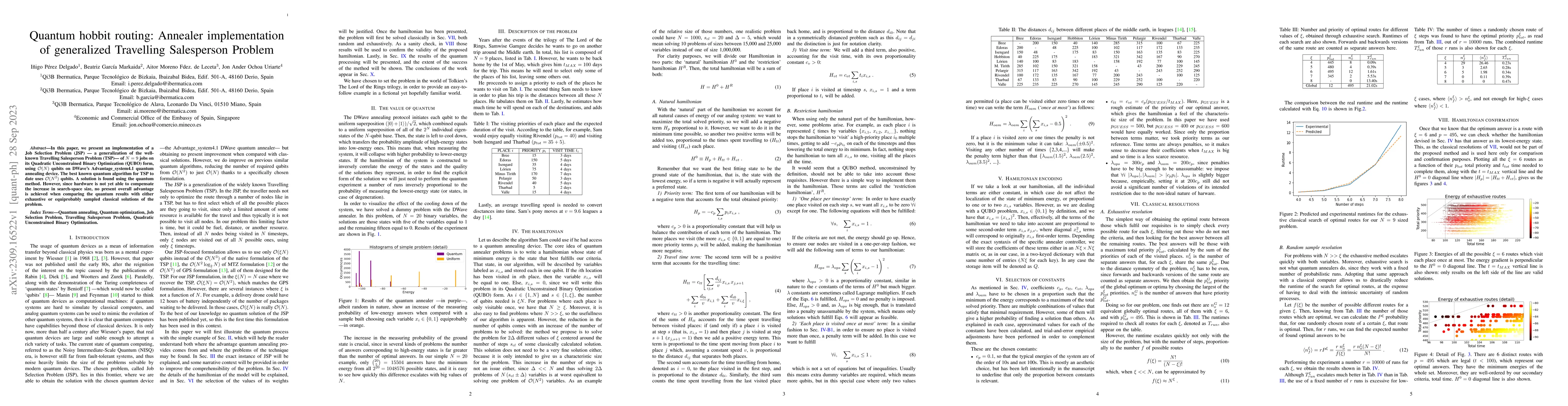 Thumbnail for Quantum hobbit routing: Annealer implementation of generalized
  Travelling Salesperson Problem