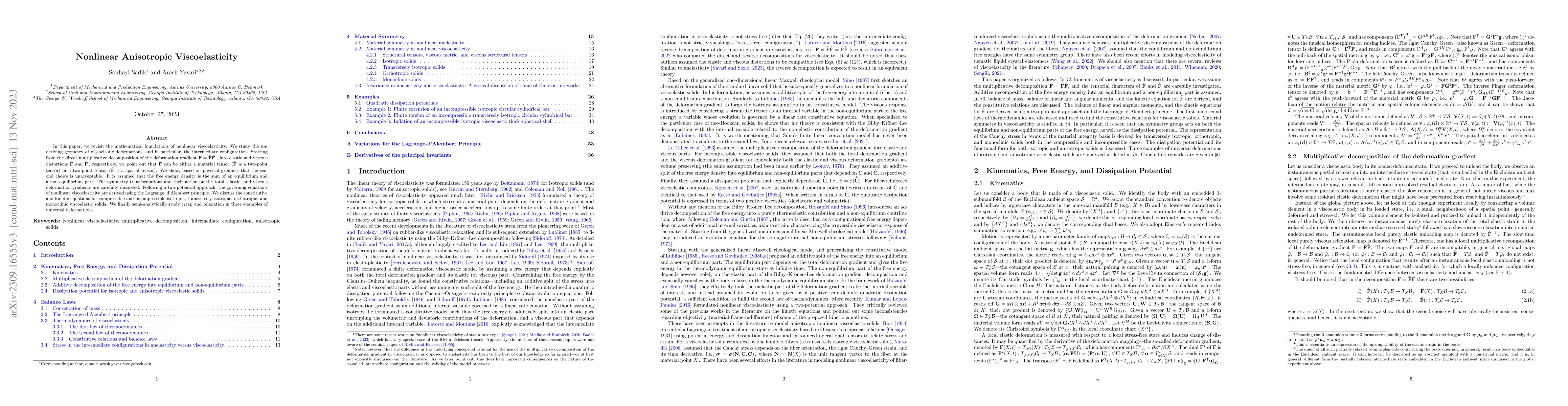 Thumbnail for Nonlinear Anisotropic Viscoelasticity