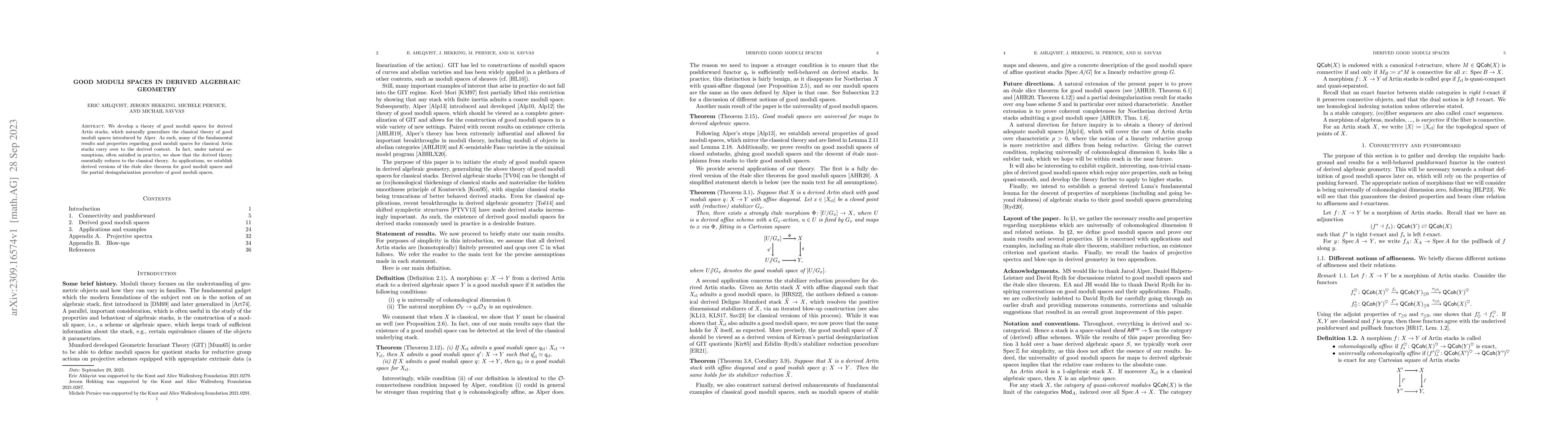 Thumbnail for Good Moduli Spaces in Derived Algebraic Geometry