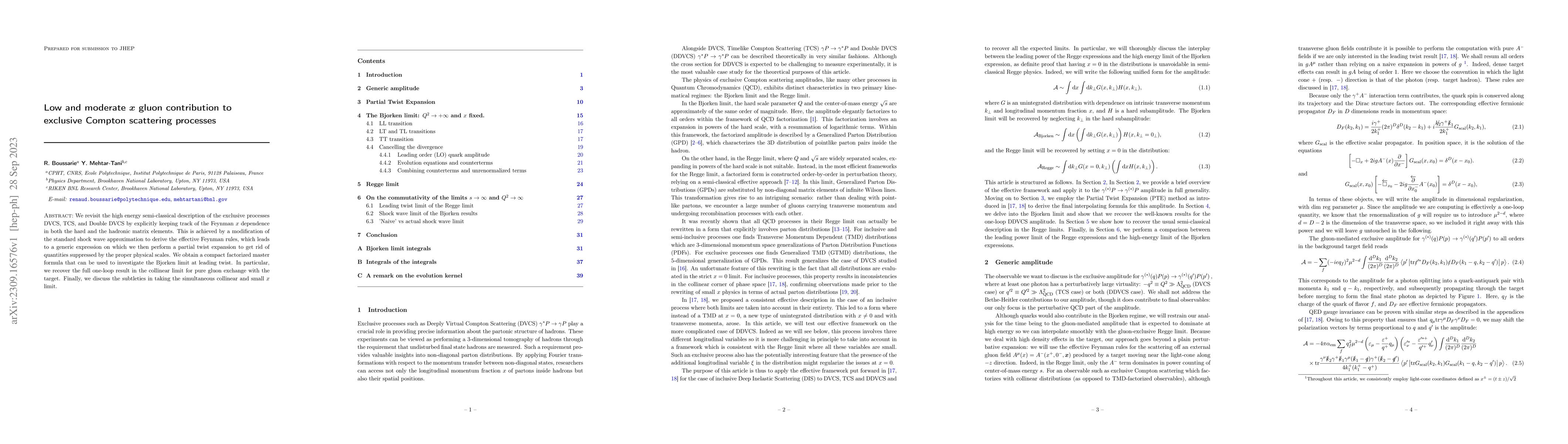 Thumbnail for Low and moderate $x$ gluon contribution to exclusive Compton scattering
  processes