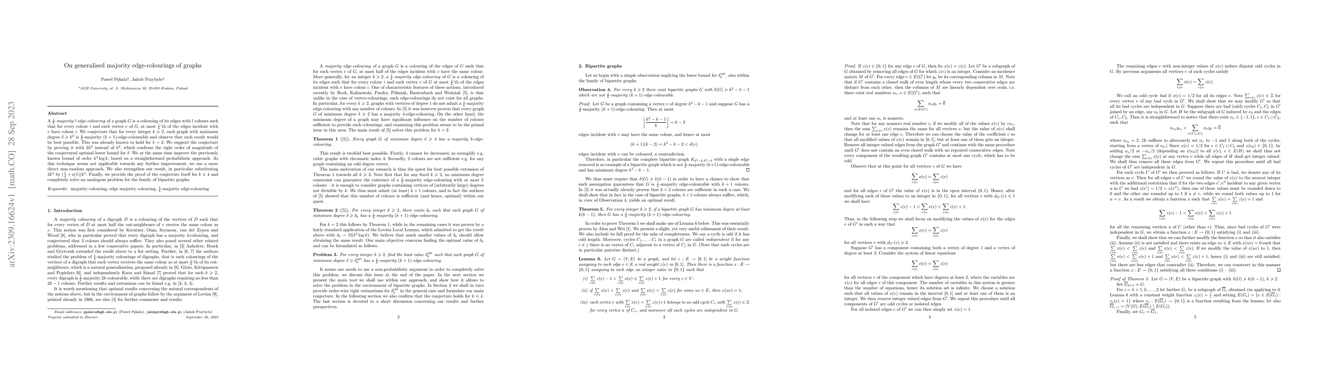 Thumbnail for On generalised majority edge-colourings of graphs