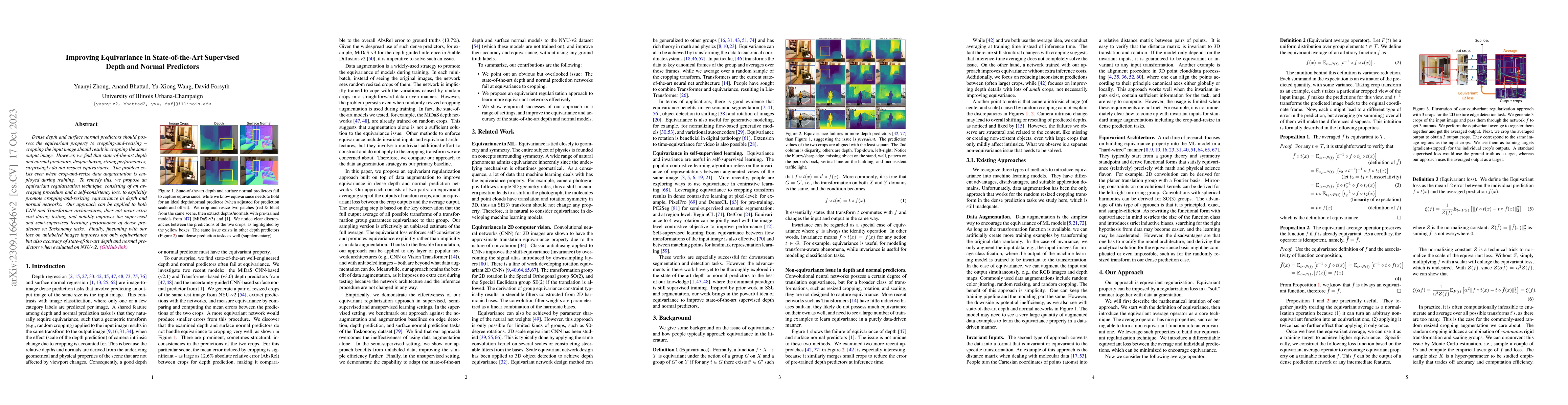 Thumbnail for Improving Equivariance in State-of-the-Art Supervised Depth and Normal
  Predictors