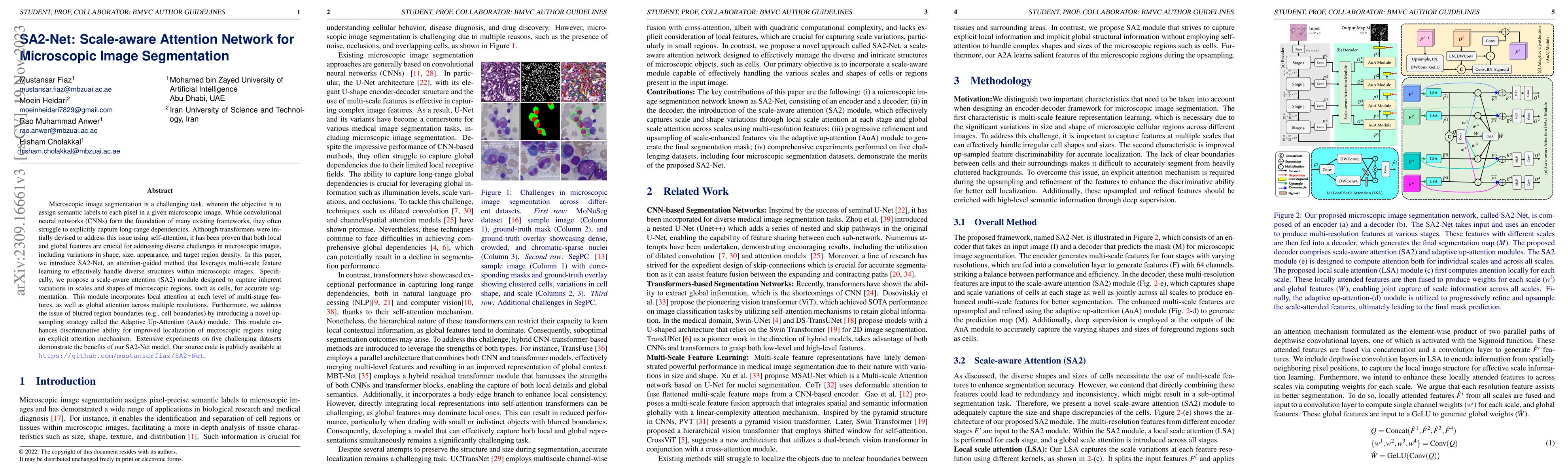 Thumbnail for SA2-Net: Scale-aware Attention Network for Microscopic Image
  Segmentation
