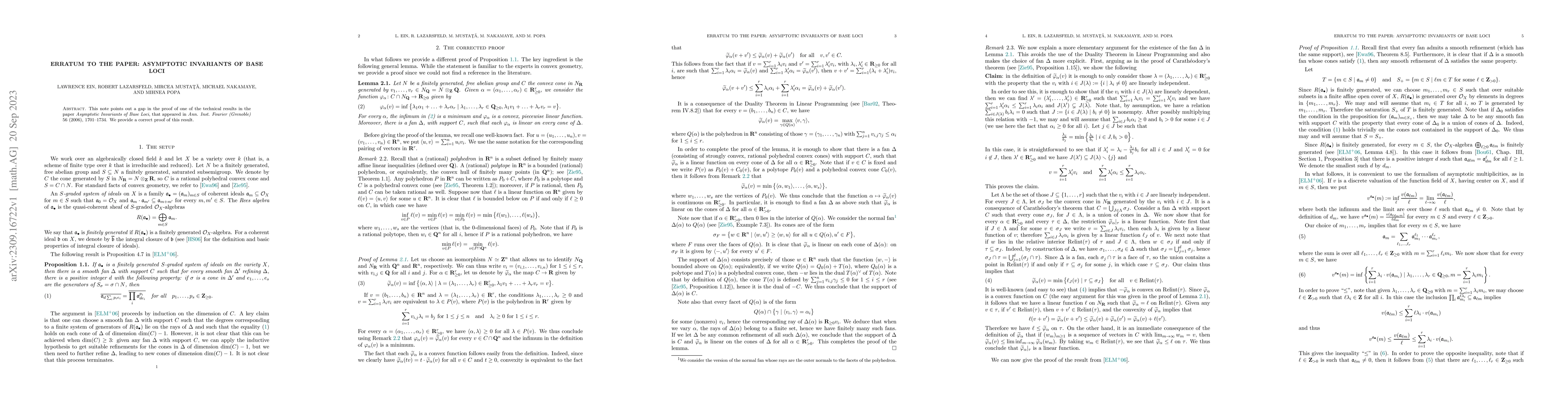 Thumbnail for Erratum to the paper: Asymptotic Invariants of Base Loci