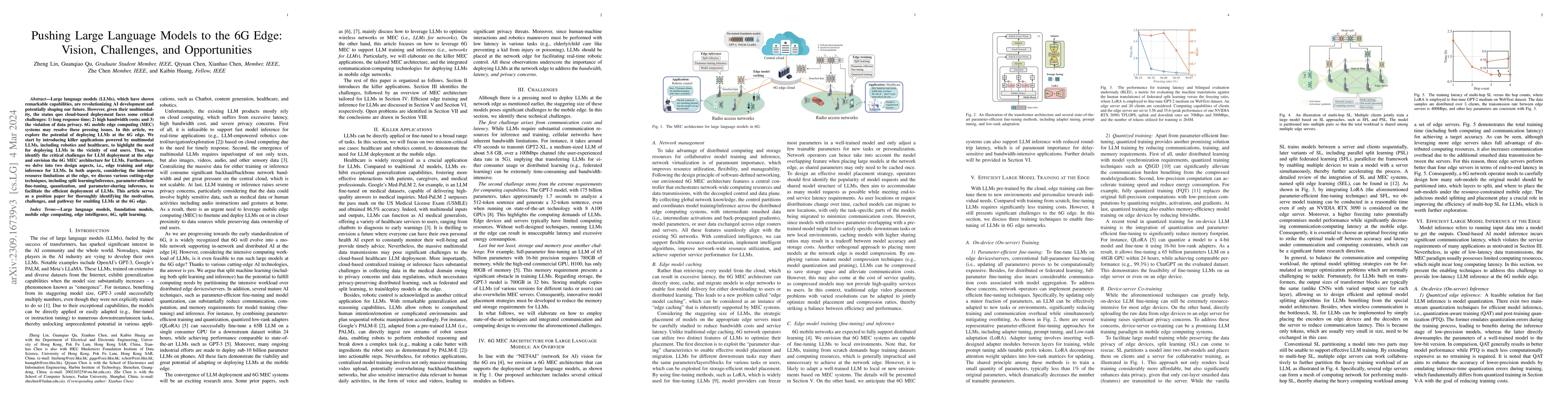 Thumbnail for Pushing Large Language Models to the 6G Edge: Vision, Challenges, and
  Opportunities