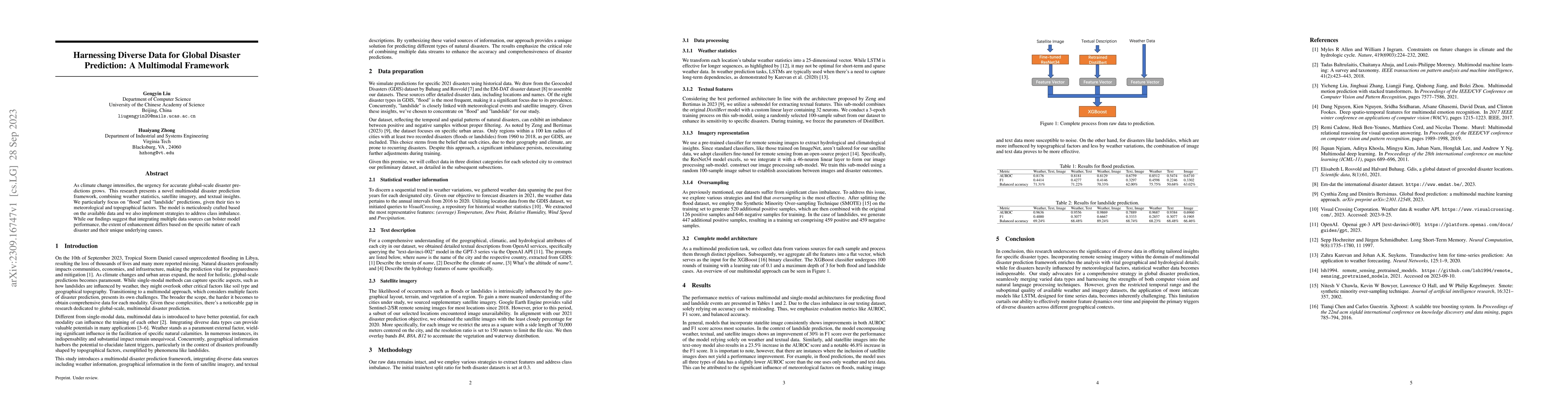 Thumbnail for Harnessing Diverse Data for Global Disaster Prediction: A Multimodal
  Framework