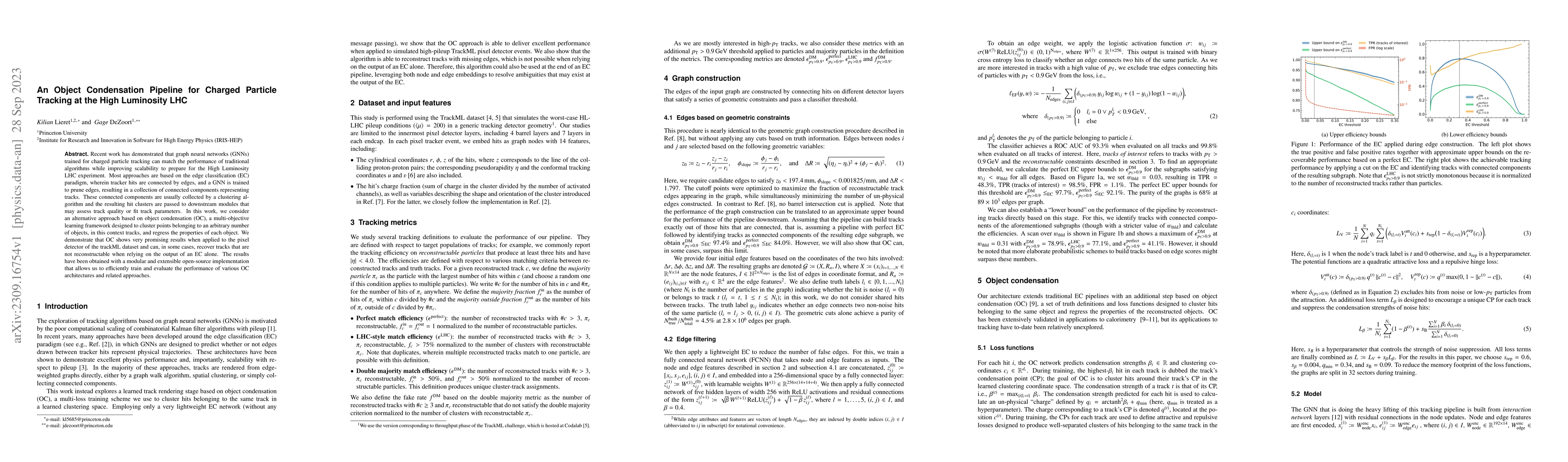 Thumbnail for An Object Condensation Pipeline for Charged Particle Tracking at the
  High Luminosity LHC