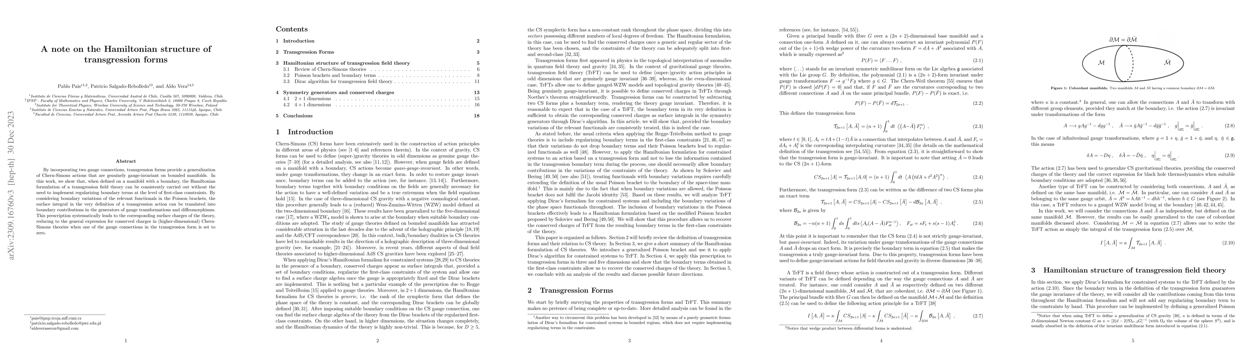 Thumbnail for A note on the Hamiltonian structure of transgression forms