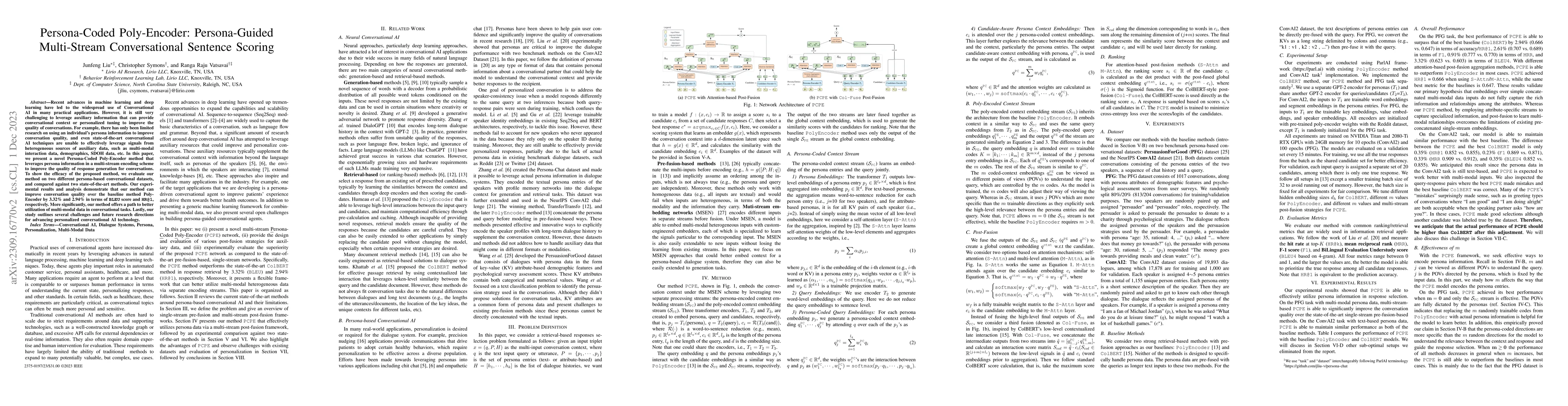 Thumbnail for Persona-Coded Poly-Encoder: Persona-Guided Multi-Stream Conversational
  Sentence Scoring