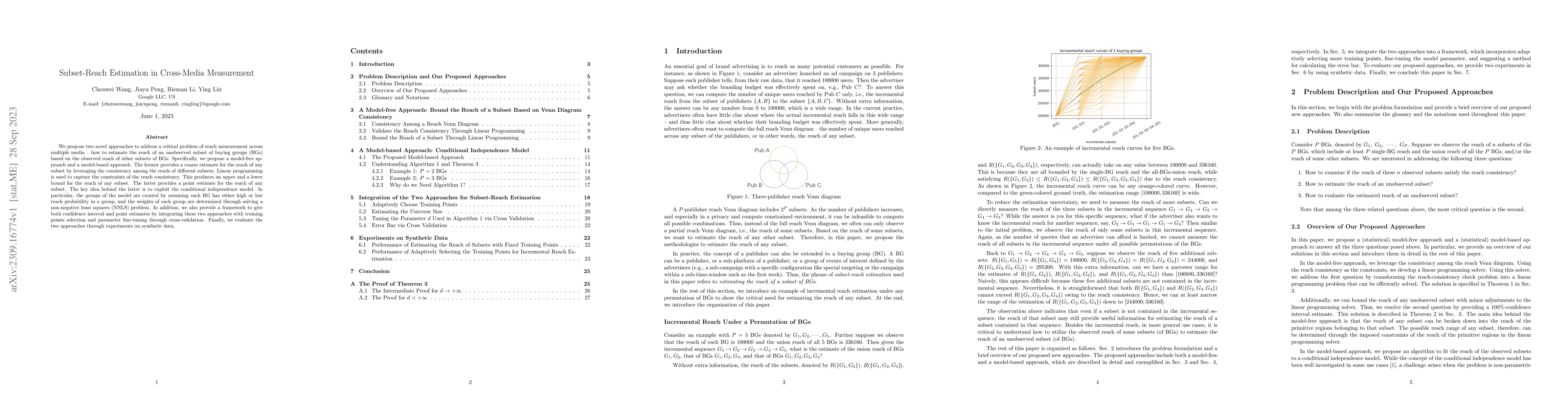 Thumbnail for Subset-Reach Estimation in Cross-Media Measurement