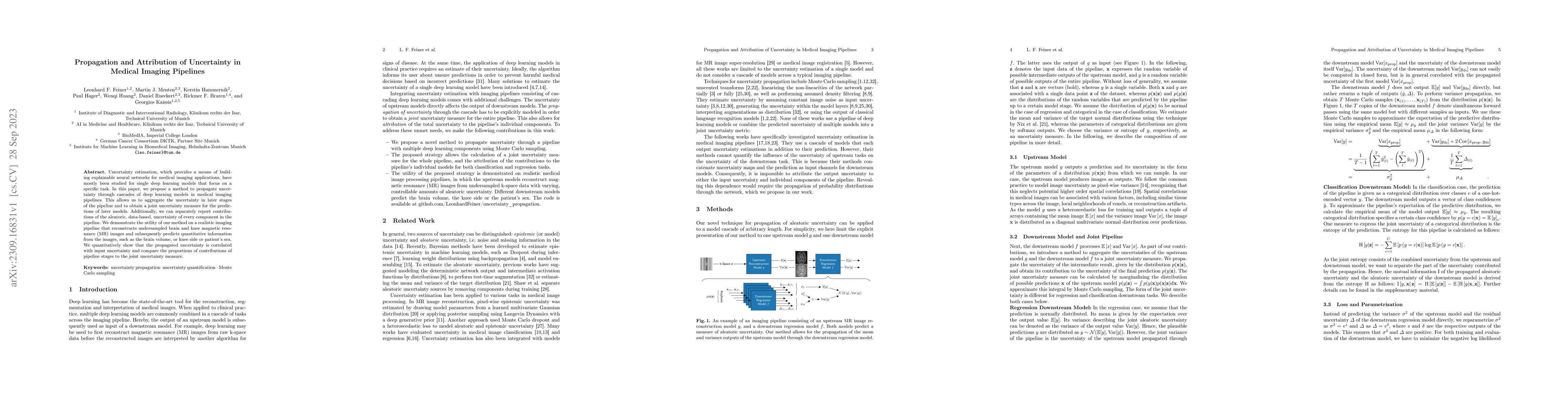 Thumbnail for Propagation and Attribution of Uncertainty in Medical Imaging Pipelines