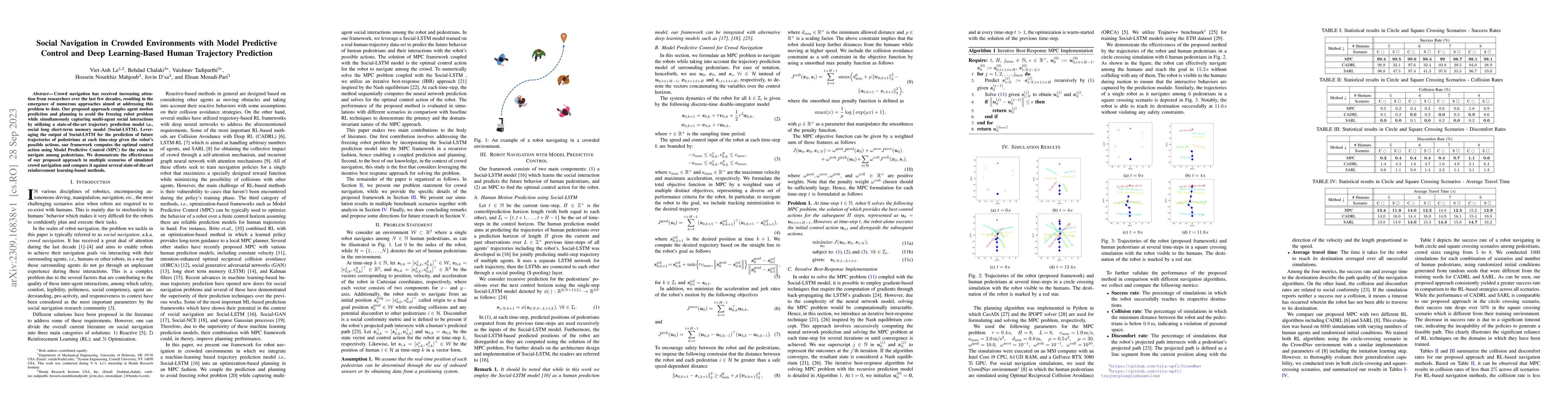 Thumbnail for Social Navigation in Crowded Environments with Model Predictive Control
  and Deep Learning-Based Human Trajectory Prediction